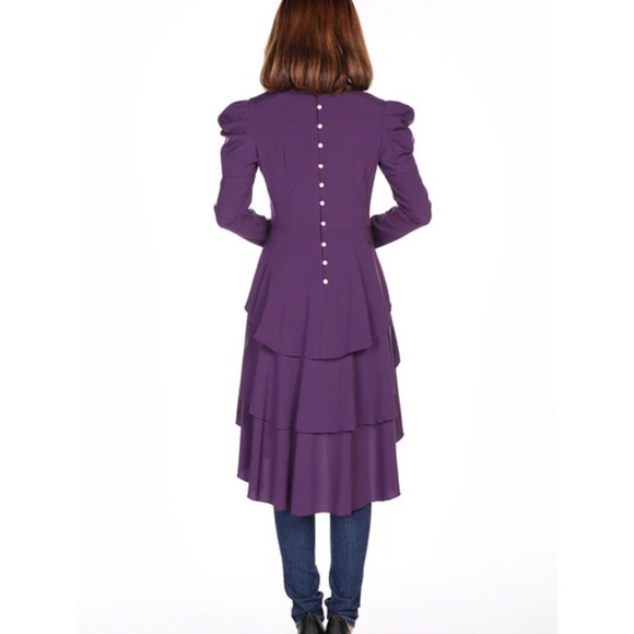 💜Victorian Romance Dress Top Purple💜 - Picture 4 of 7